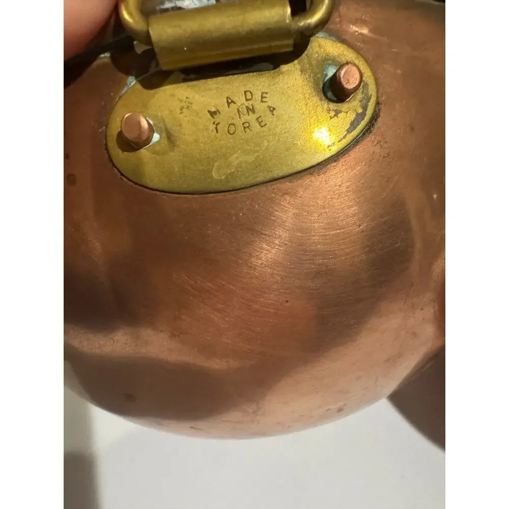Copper Hanging Round Bottom Beating Bowls Set 3